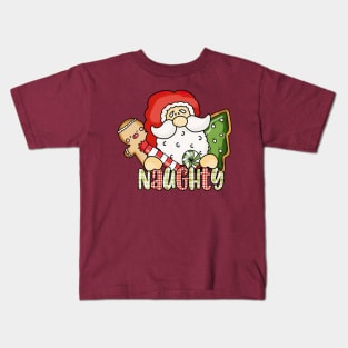 Naughty or Nice Shirt Matching Christmas Couples Costume Kids T-Shirt